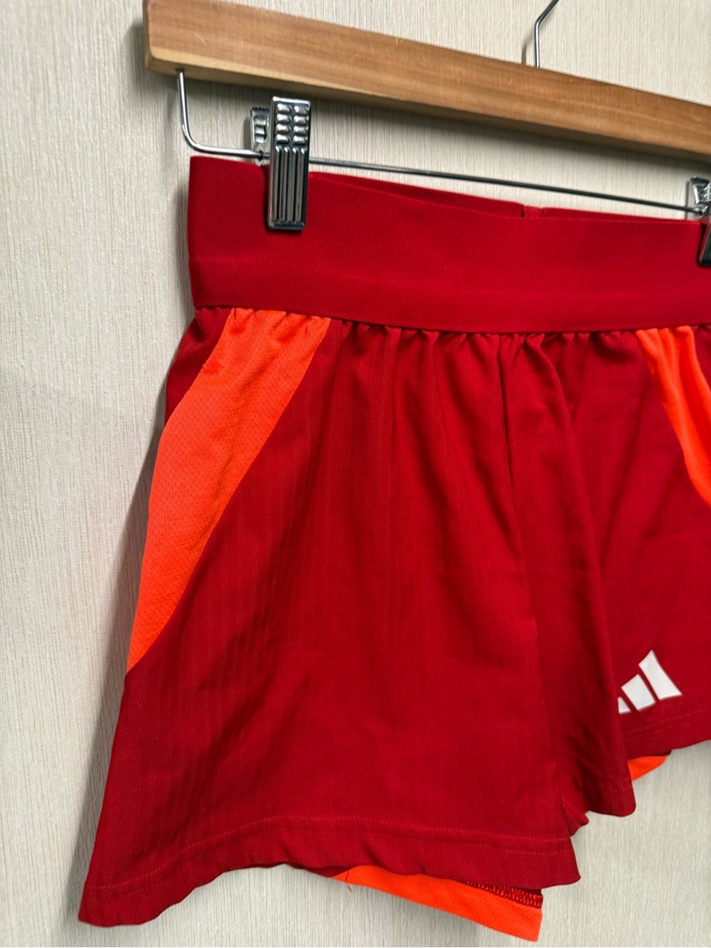 Adidas AEROREADY Red Orange 2-in-1 Running Shorts, Size XS - Picture 3 of 9